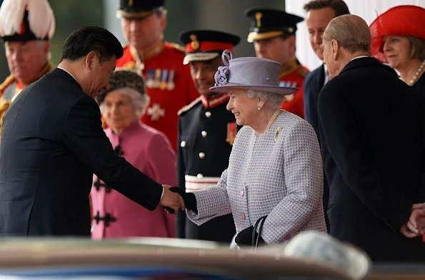 Queen Elizabeth II and Prince Philip, Duke of Edinburgh, Prince Charles, Prince of Wales and Camilla, Duchess of Cornwall, Chinese President Xi Jinping and Peng Liyuan 