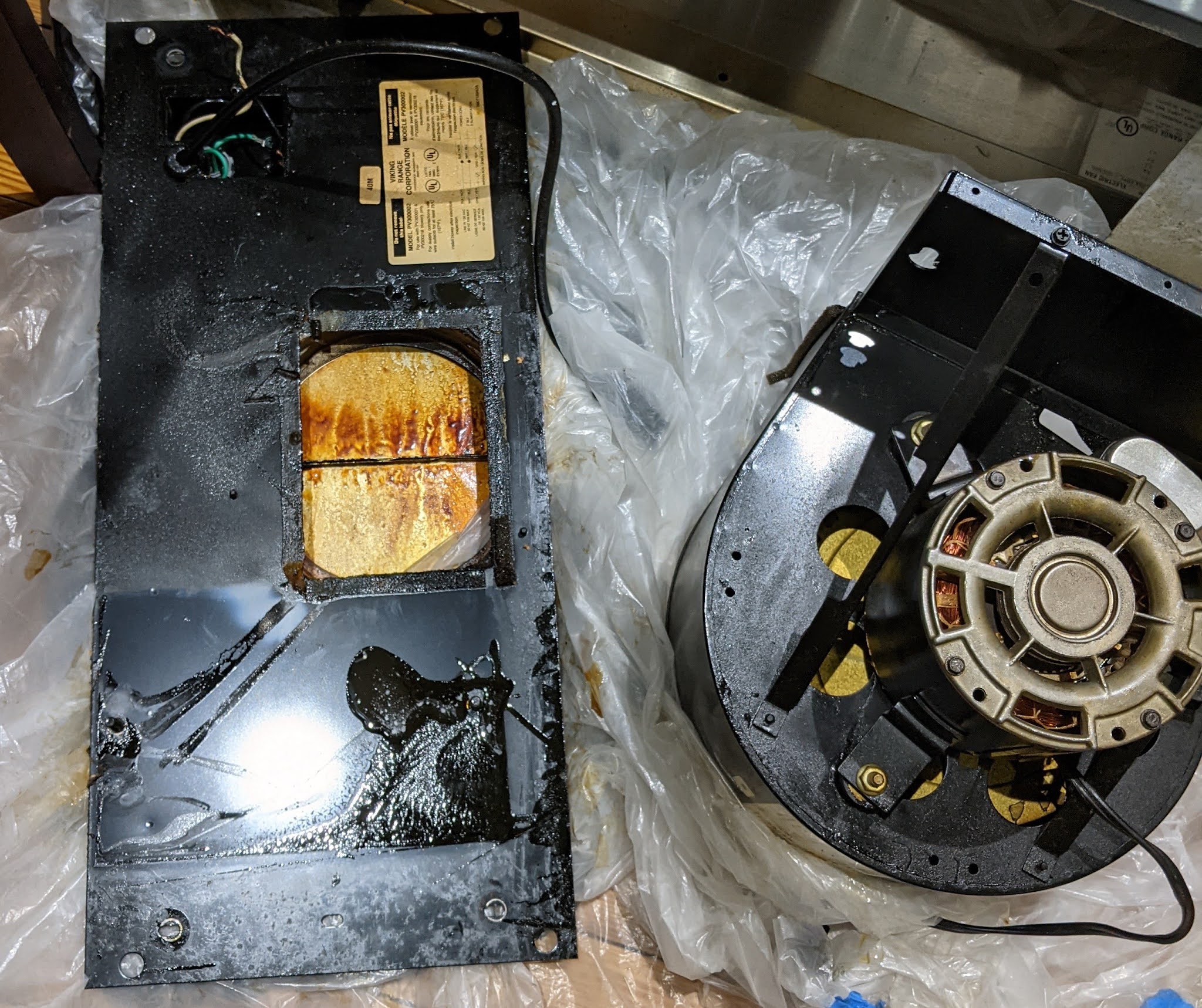 Dismantling a Viking Kitchen Hood Fan — Tech Repair Food