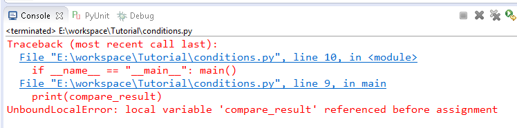 Python - Conditional Statement