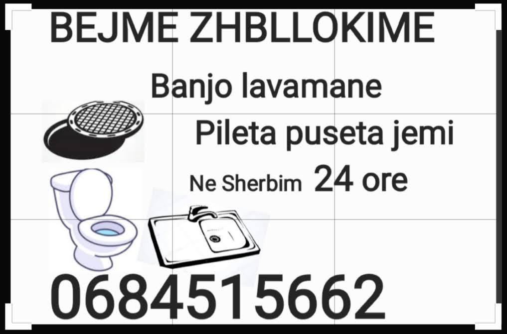 Zhbllokim banjo lavamani pileta puseta 0684515662 TIRANEDURRES