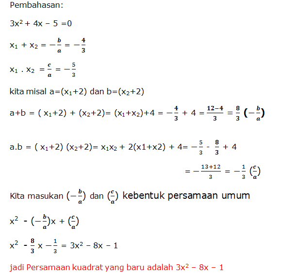 Contoh Soal Fungsi Kuadrat Smp Kelas 9 Kurikulum 2013