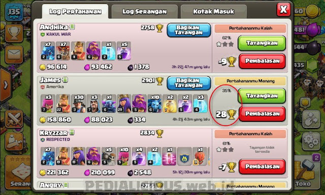 COC Dapat Trophy Karena Serangan Lawan Gagal Base Kuat