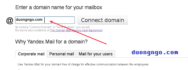 Tạo Email tên miền riêng miễn phí với Yandex