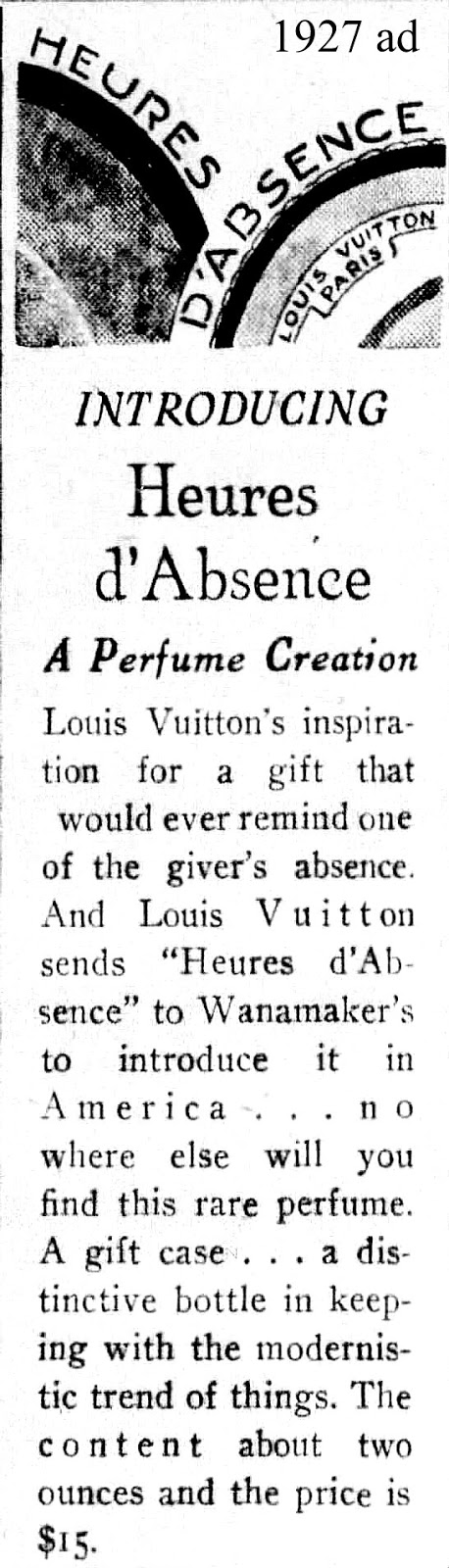Louis Vuitton (Handbags) 1927 Perfume Heures D'absence