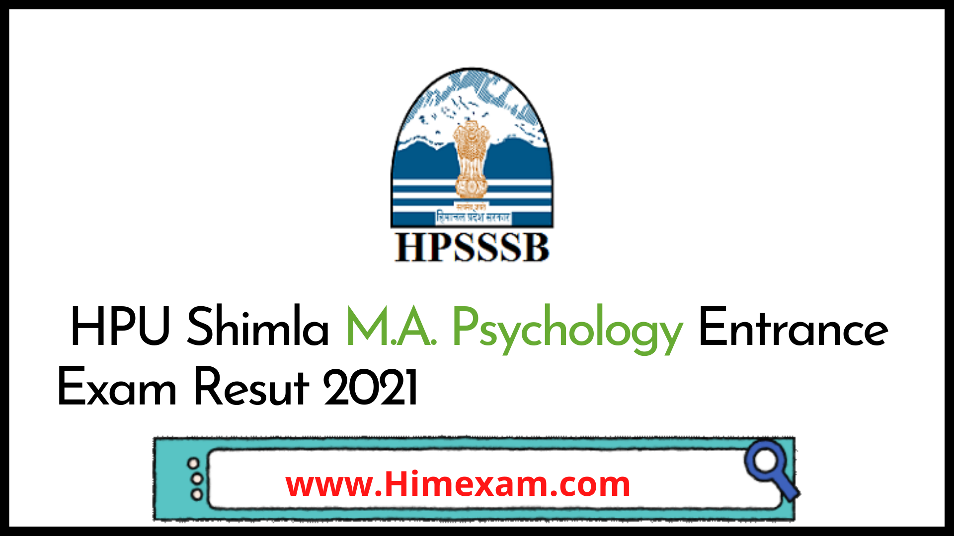 HPU Shimla M.A. Psychology Entrance Exam Resut 2021 HPU Shimla M.A. Psychology Entrance Exam Resut 2021