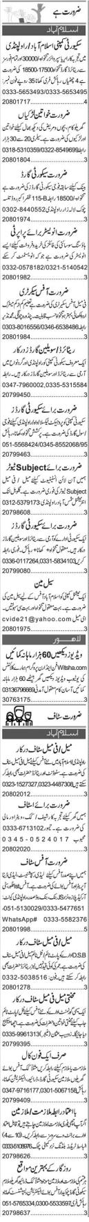Daily Express Newspaper Classified Jobs 2021 in Islamabad