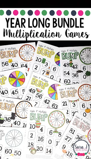 Year long multiplication games for learning fun!
