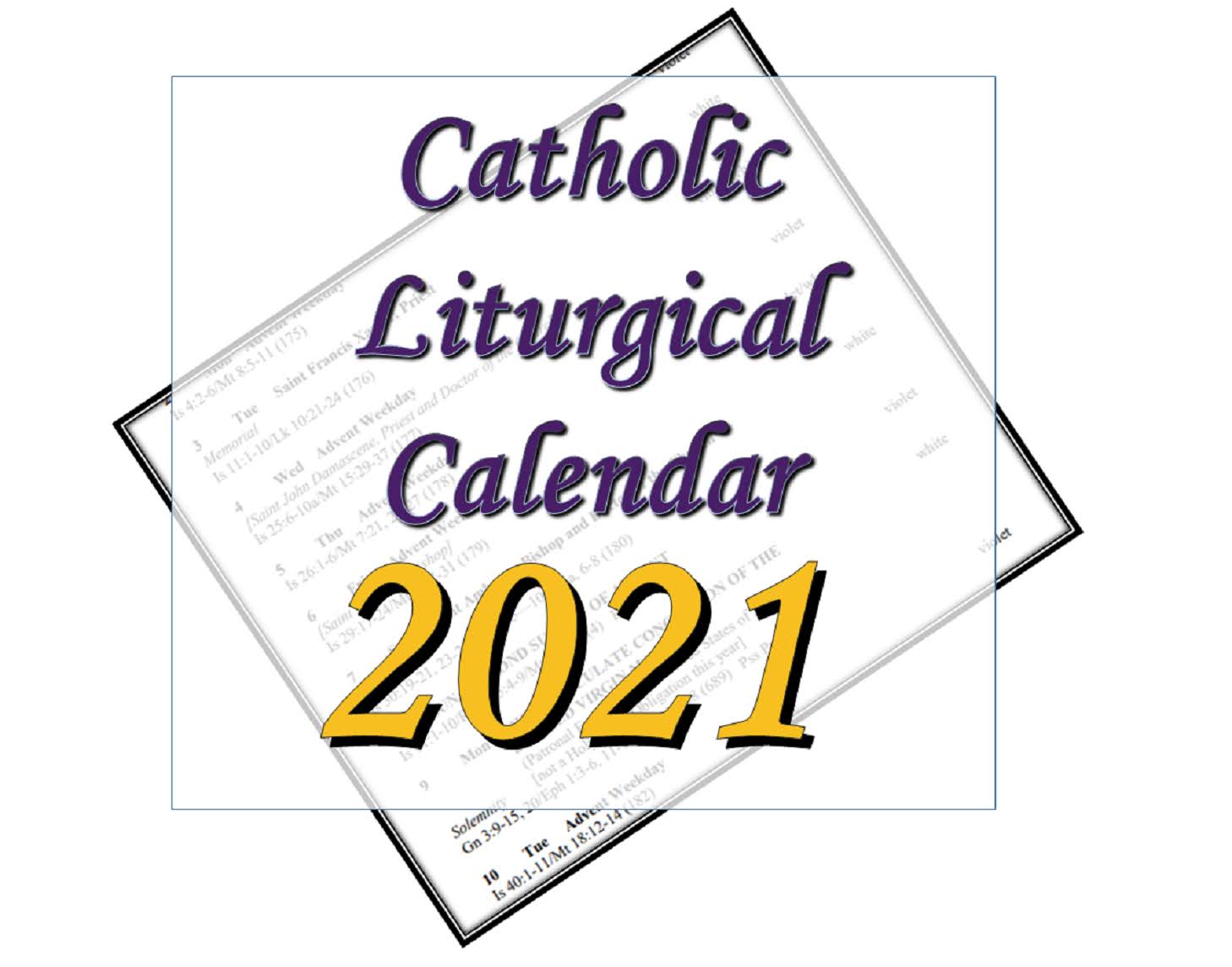 roman catholic liturgical calendar