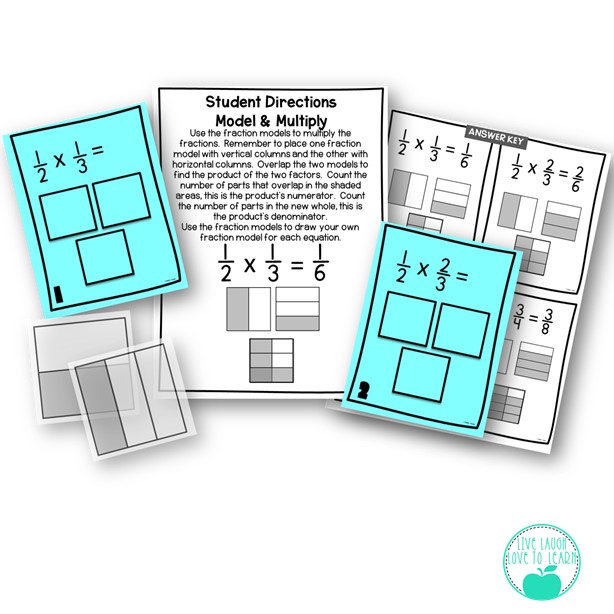 Multiply Fractions Using Area Models with a Freebie for YOU! - live