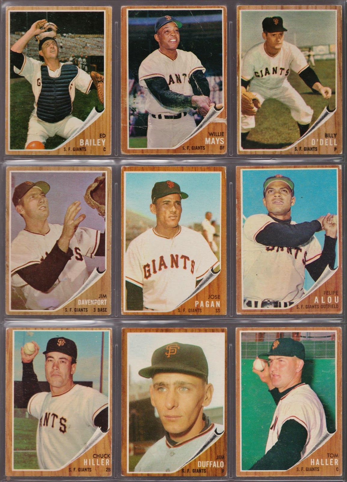 20th-Century Topps Baseball: 1962 Topps San Francisco Giants team set (-1)