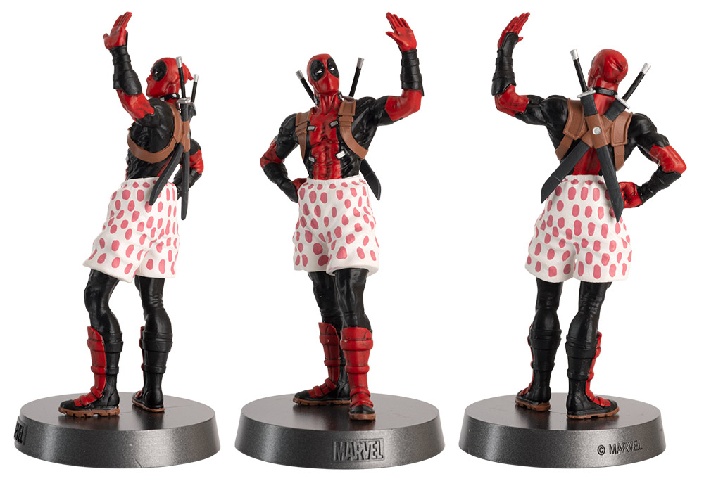 the deadpool heavyweights collection, hero collector, eaglemoss collections, deadpool underpants figurine