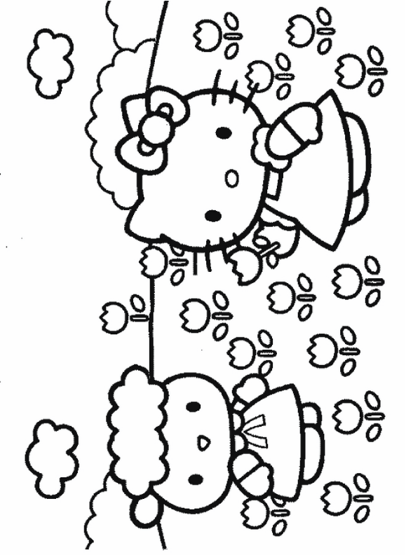 Hello Kitty and Friends Coloring Pages - Slim Image