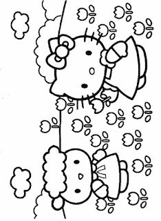 Hello Kitty and Friends Coloring Pages - Slim Image