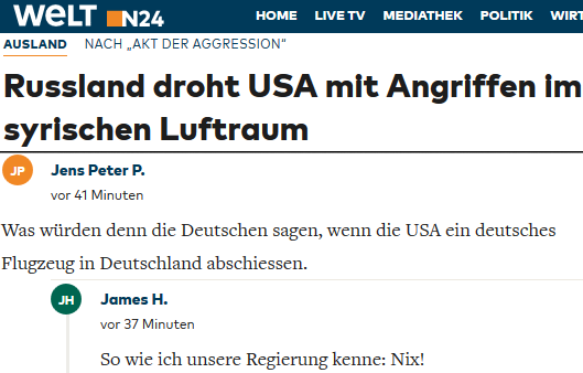 Russland droht USA mit Angriffen im syrischen Luftraum Russland droht USA mit Angriffen im syrischen Luftraum