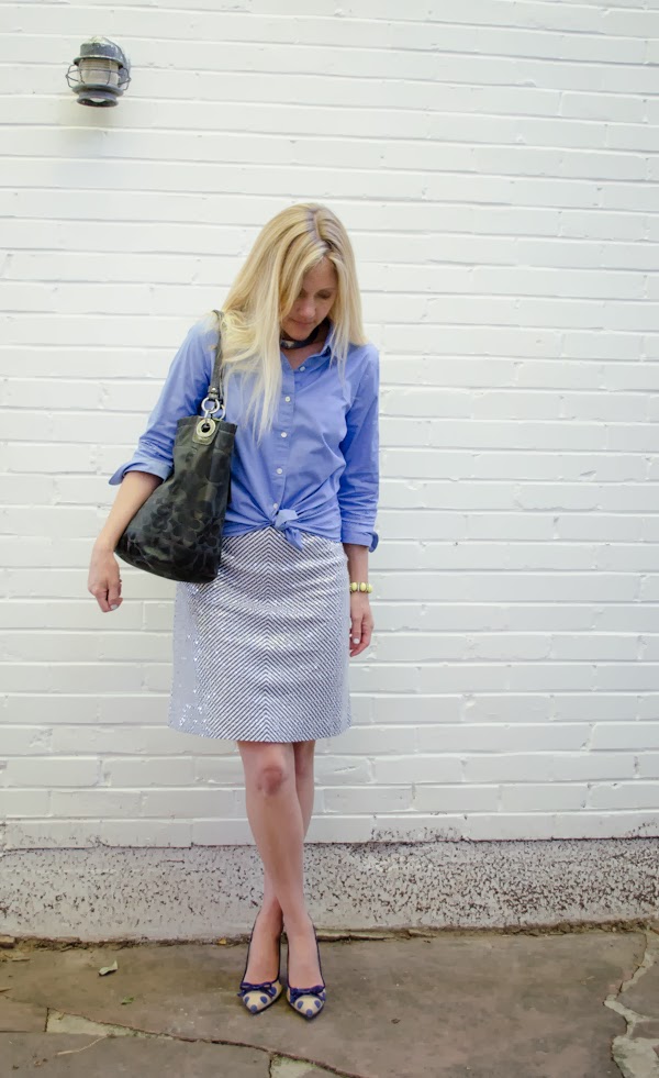 Sparkle Style Shine!: Sequined Skirt + J.Crew