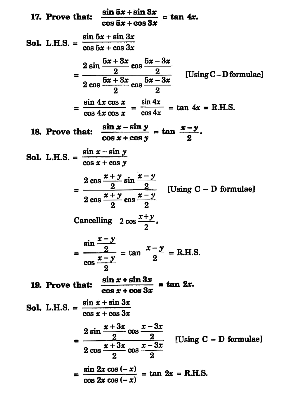 trigonometric functions class 11 assignment