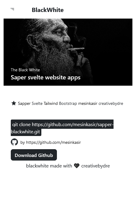 Download now Premium template website sapper svelte free download gratis source  - new modern desain tailwind feat bootstrap.