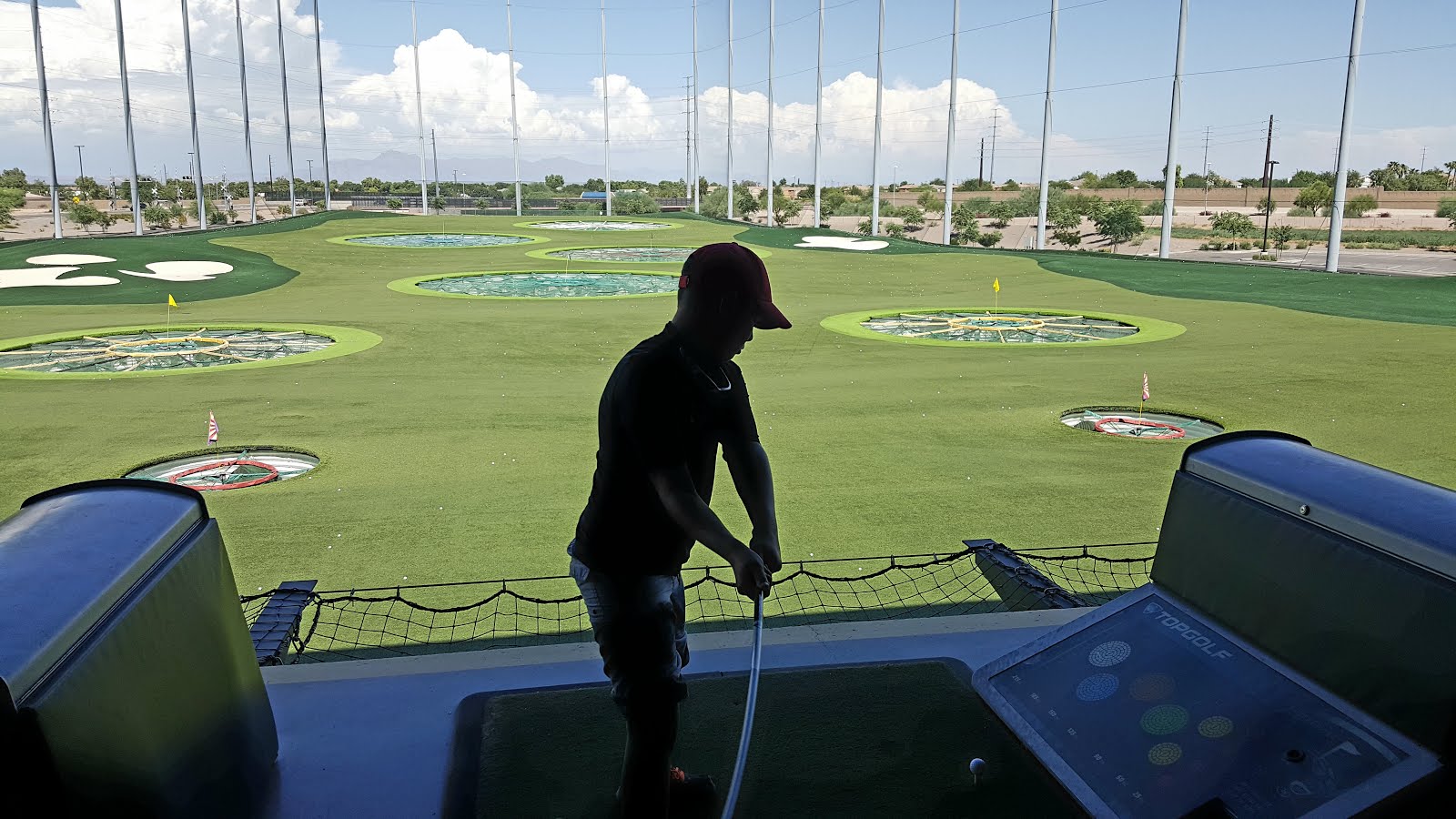 At Top Golf in Arizona with My Grandson Tyler