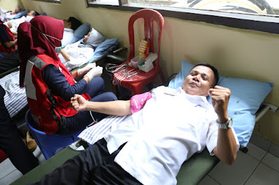 Donor Darah dalam Rangka HUT Lampung ke-56 Disambut Antusias oleh ASN di Lingkungan Pemprov 