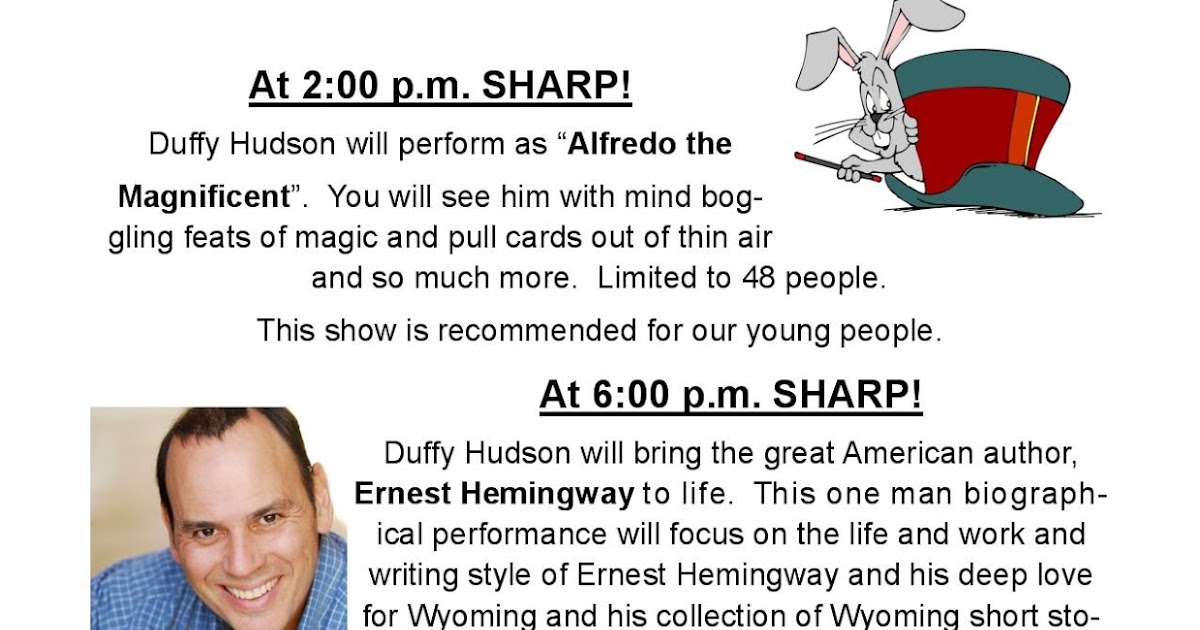 Upton Branch Library, Upton, Wyoming Duffy Hudson and His One Man Show