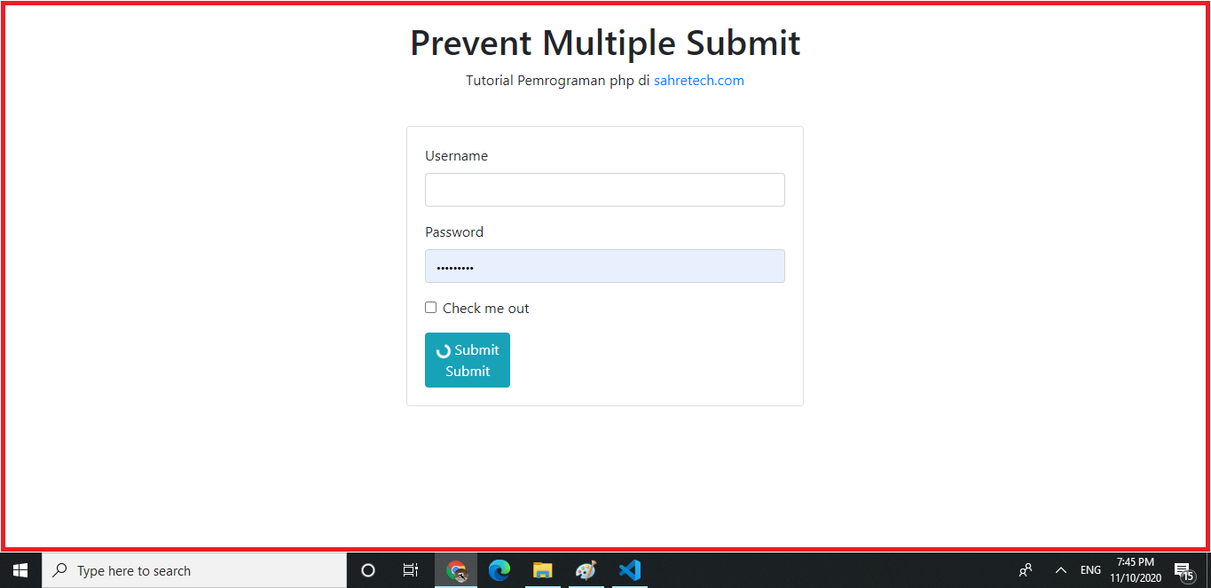 Cara Mencegah Multiple Submit dan Cara Menggunakan Spinner Bootstrap