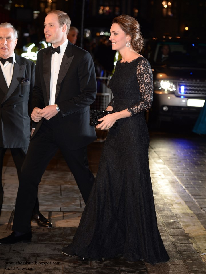 Duchess Kate: Elegant Kate in Lace DVF for Royal Variety Performance