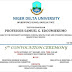 NDU 5th Convocation Ceremony Programme of Events 2019