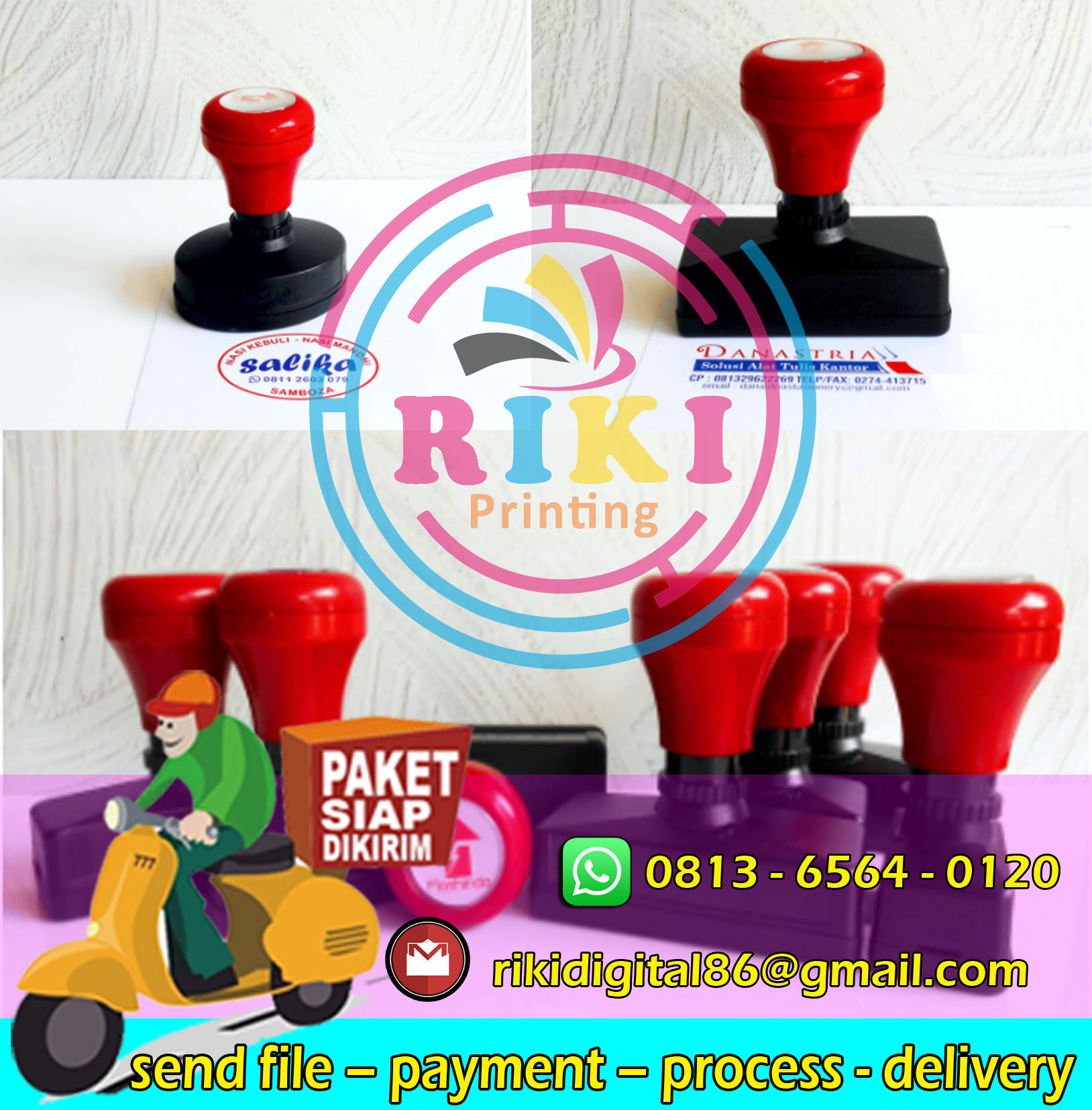 Jasa Bikin Stempel Warna Otomatis Super Cepat Layanan 24 jam Jakarta
