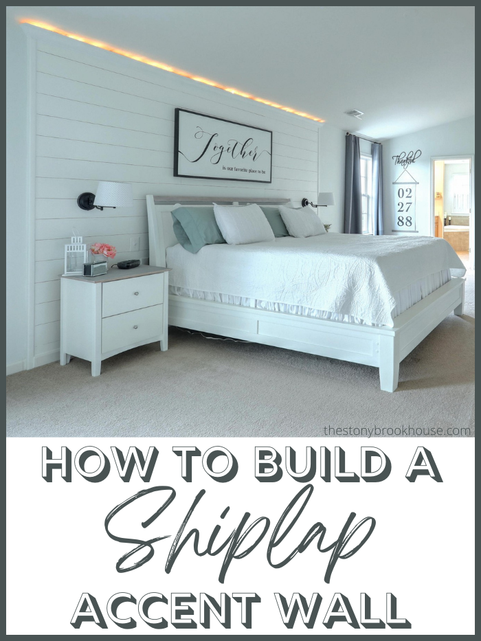 How To Build A Shiplap Accent Wall The Stonybrook House