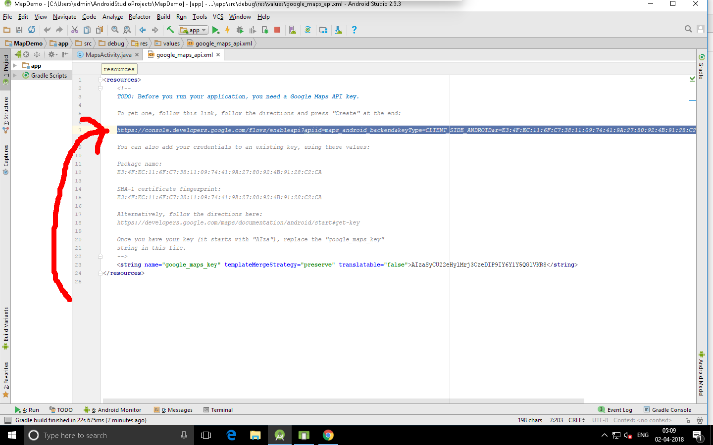 Google maps api key generation android