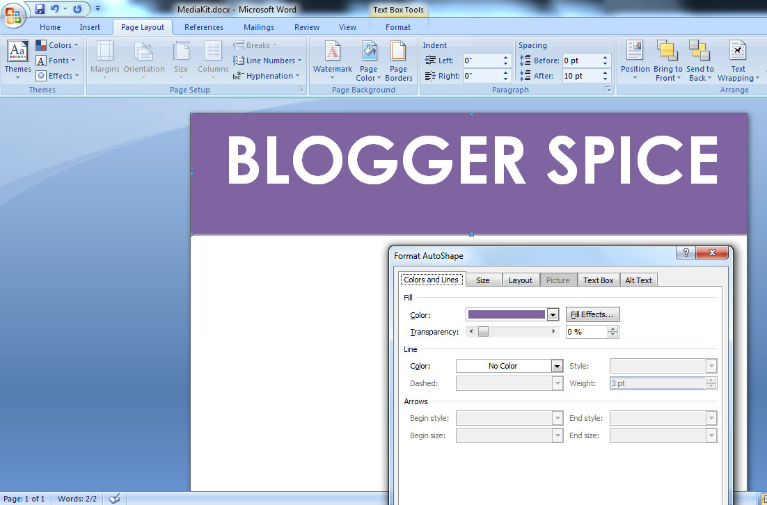 shape templates for word