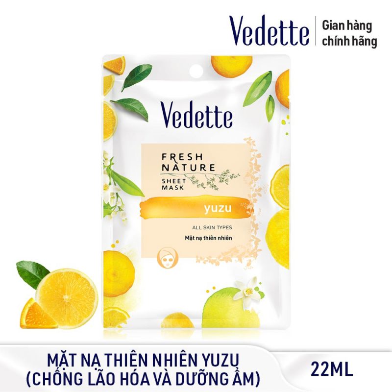 Mặt nạ thiên nhiên Vedette yuzu 22ml