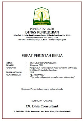 Download Format Contoh Kontrak Kerja Spk Sofcopy Excel