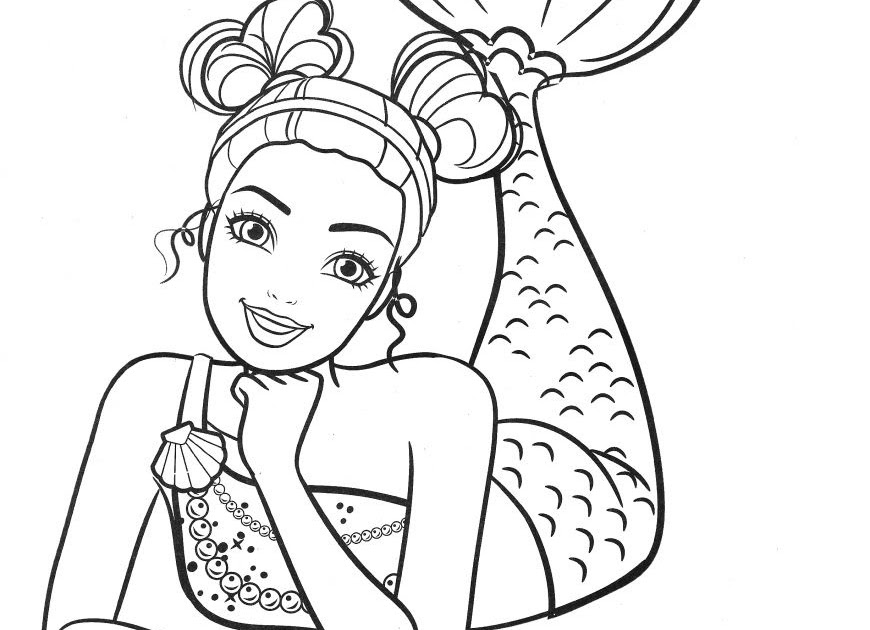 Barbie SIRENA para colorear - COLOREA TUS DIBUJOS