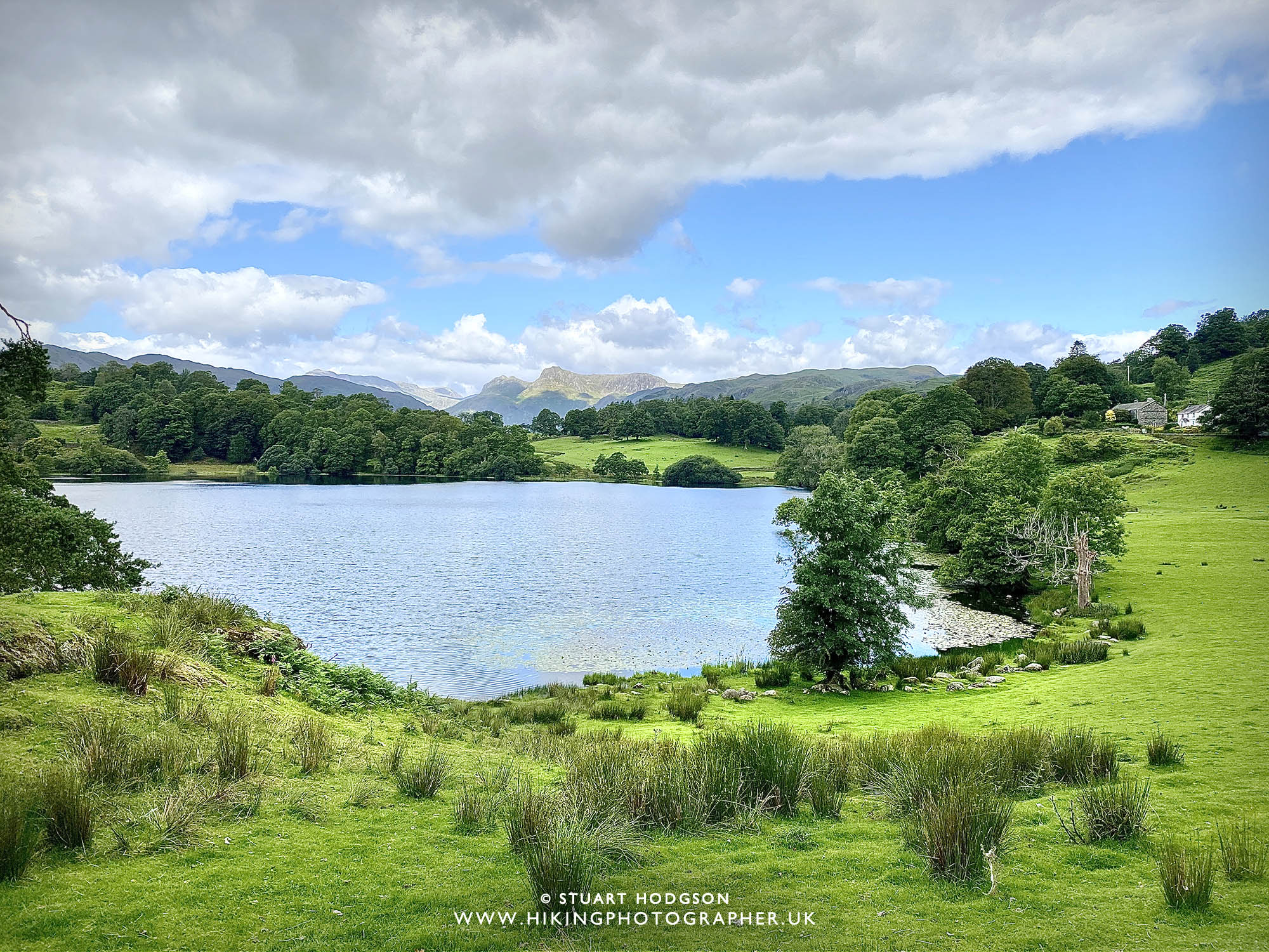 Loughrigg Tarn walk Elterwater Skelwith Bridge Ambleside map route