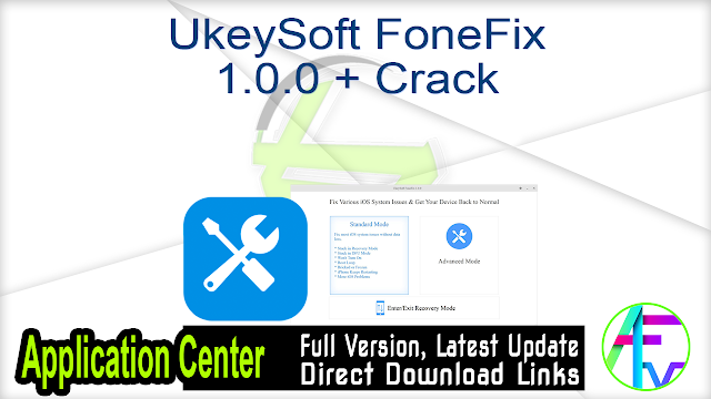 UkeySoft FoneFix 1.0.0 + Crack UkeySoft FoneFix 1.0.0 + Crack