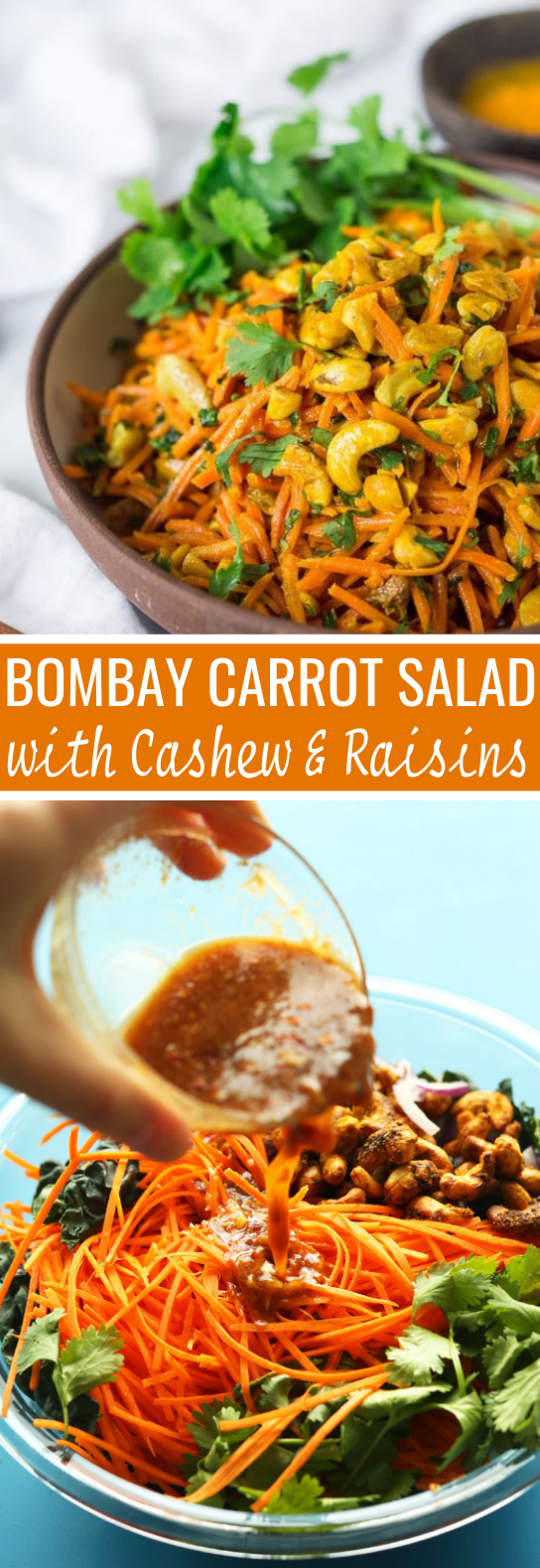 Bombay Carrot Salad with Cashews and Raisins vegan salad