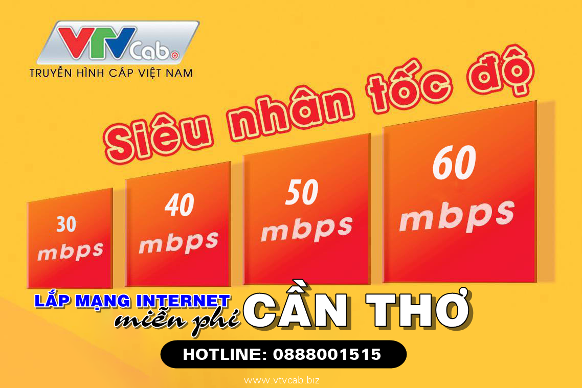 Tổng đài lắp mạng Internet VTVCab tại Cần Thơ