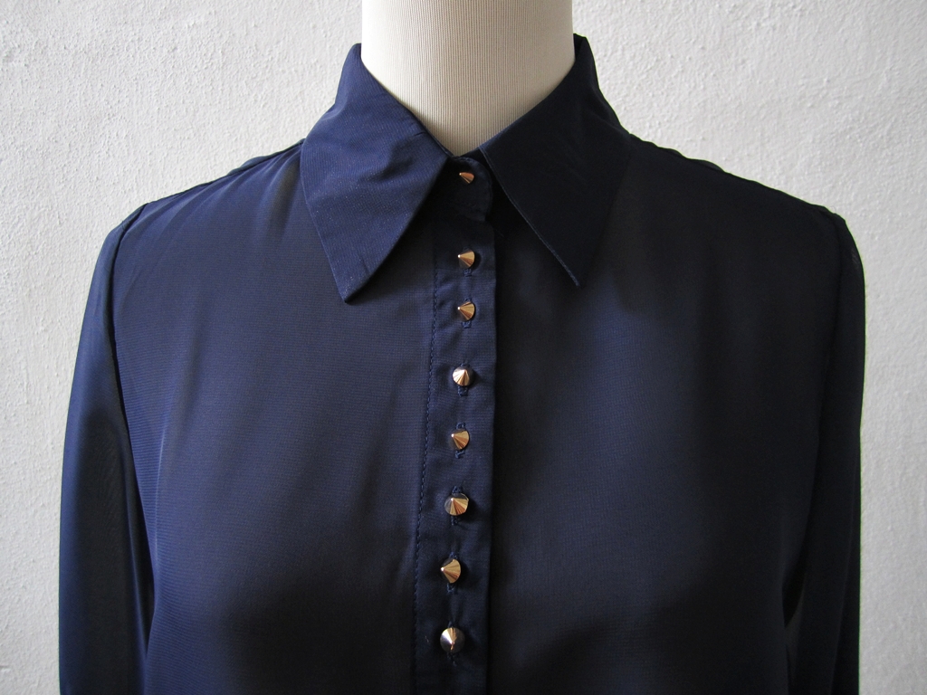Studded Button Tab Shirt EyeCandie ♥