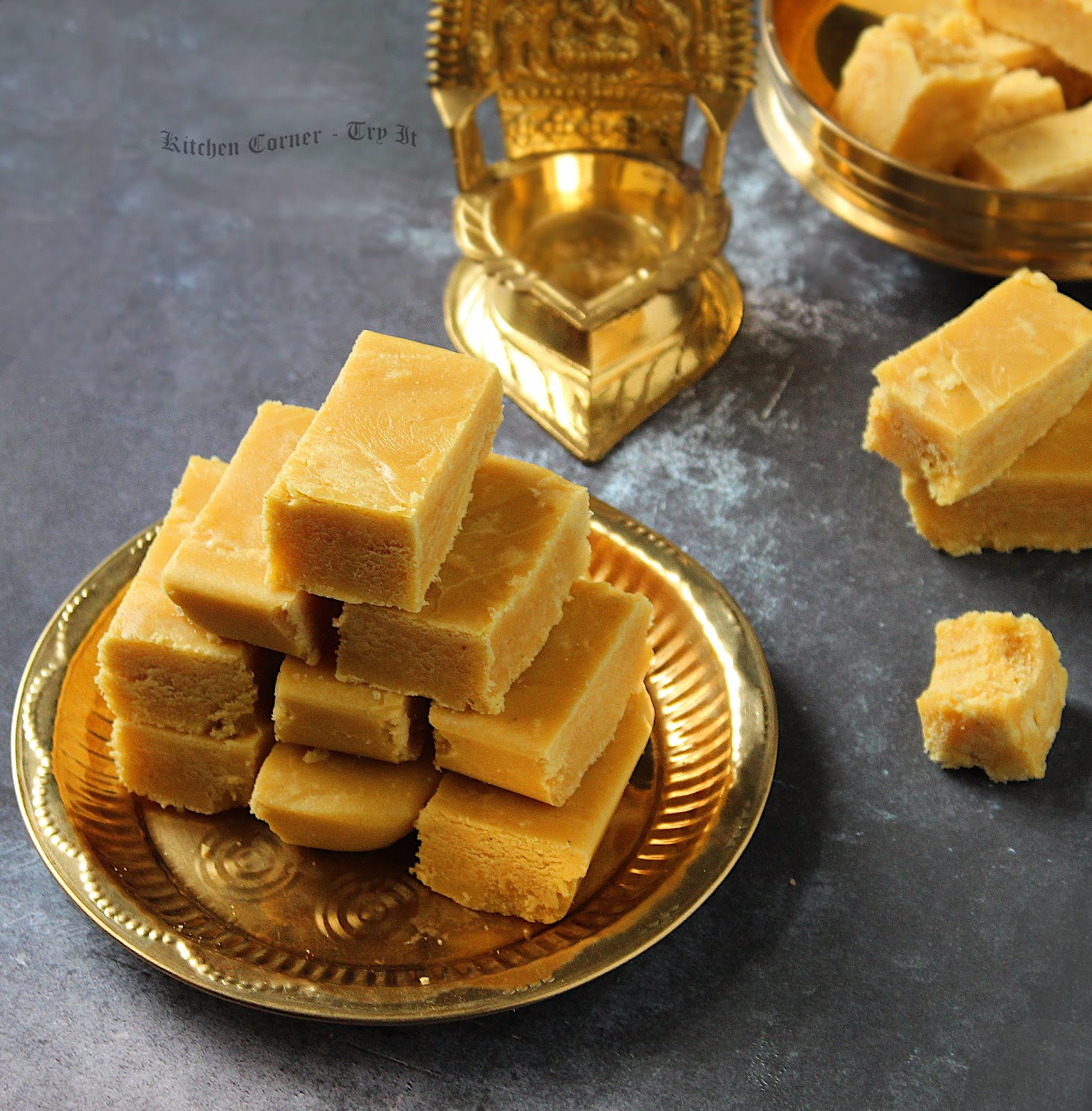 Ghee Mysore Pak Homemade Soft Mysore Pak