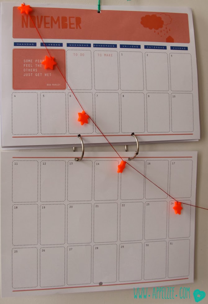 Papier Appelzee Calendar November www.appelzee.com