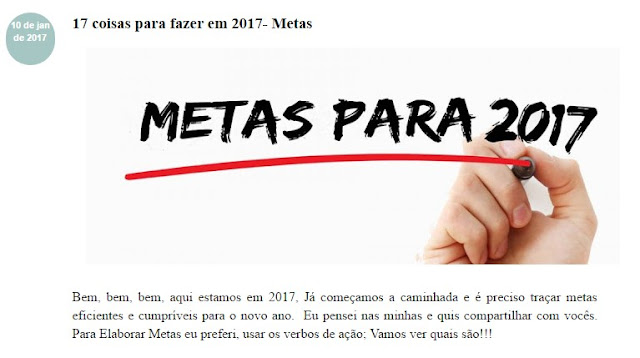 17 Metas para 2017