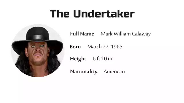 The Undertaker Biography History Net Worth And More