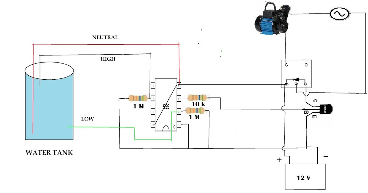Automatic water pump control circuit