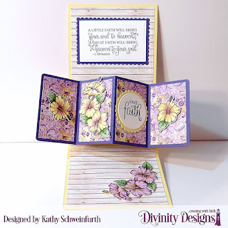 Stamp/Die Duos: Great Faith Dies: Twist & Pop with Layers, A2 Portrait Card with Layers, Ovals, Scalloped Ovals, Rectangles, Scalloped Rectangles Paper Pads: Whimsical Wildflower, Plum Pizzazz, Weathered Wood