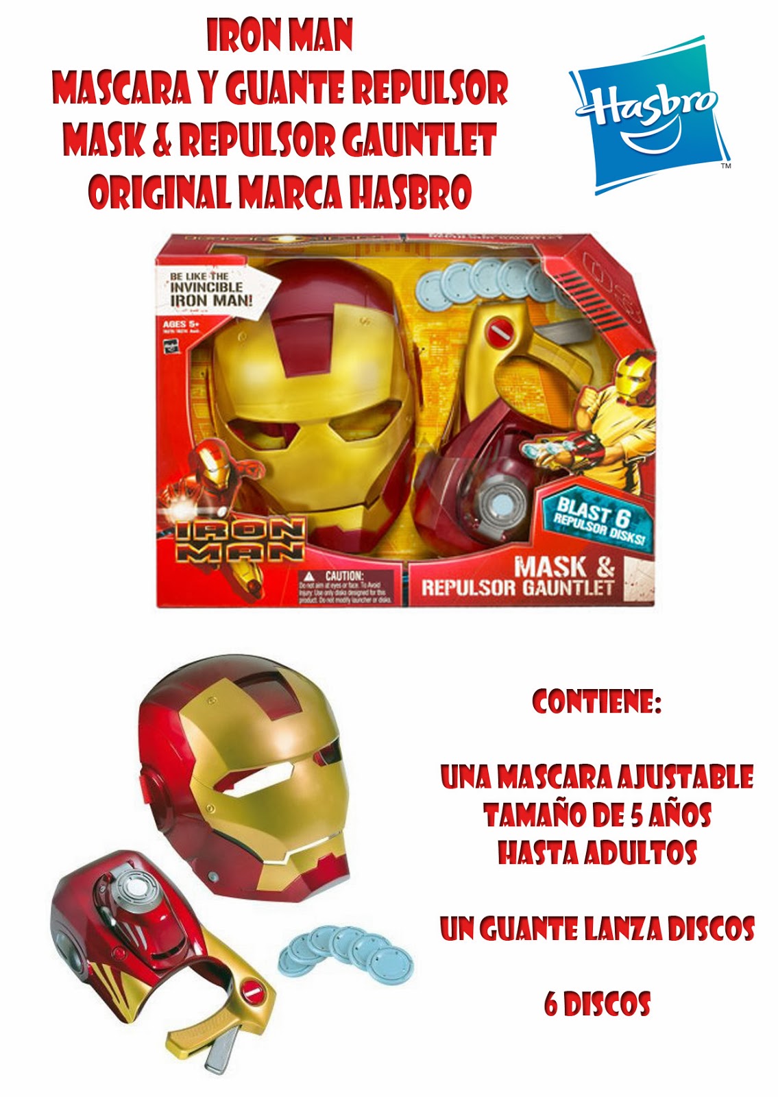 mascara iron man hasbro