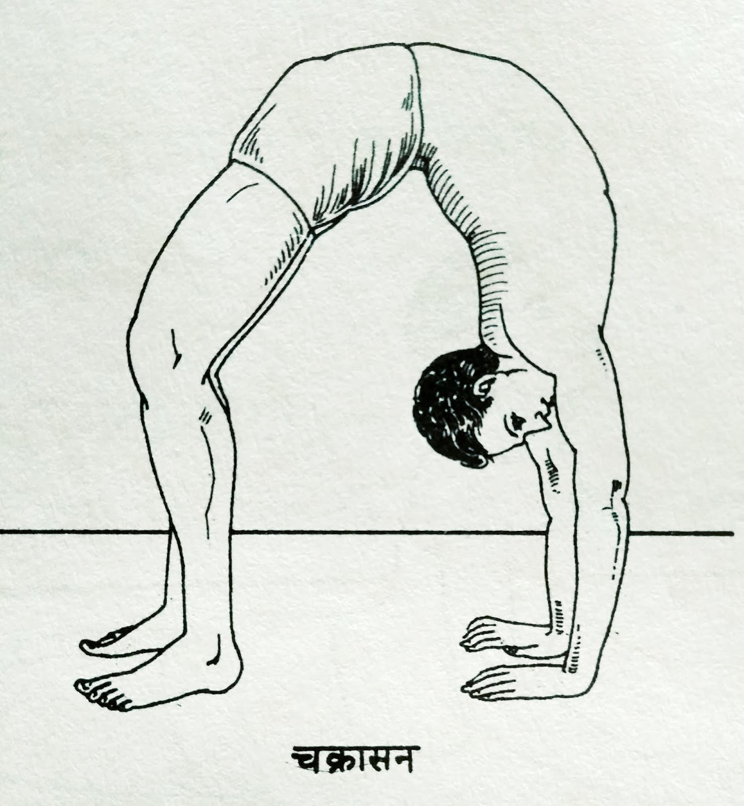 A Man Practicing Yoga Chakrasana Pose Vector Sketch Icon Isolated On  Background. Hand Drawn Man In Yoga Chakrasana Pose Icon. Man In Yoga  Chakrasana Pose Sketch Icon For Infographic, Website Or App.