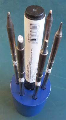 Soldering Iron Tip Holder with Tips and Flux Pen