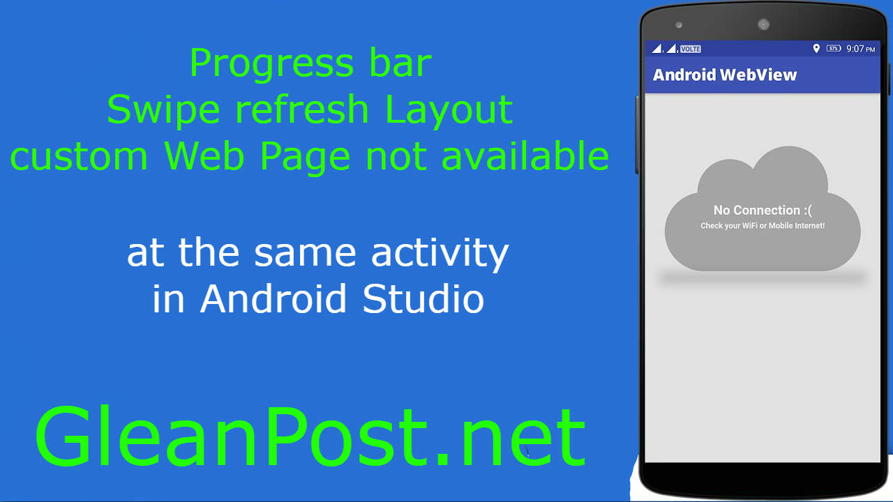 Progressbar android studio. Swipe refresh Layout.