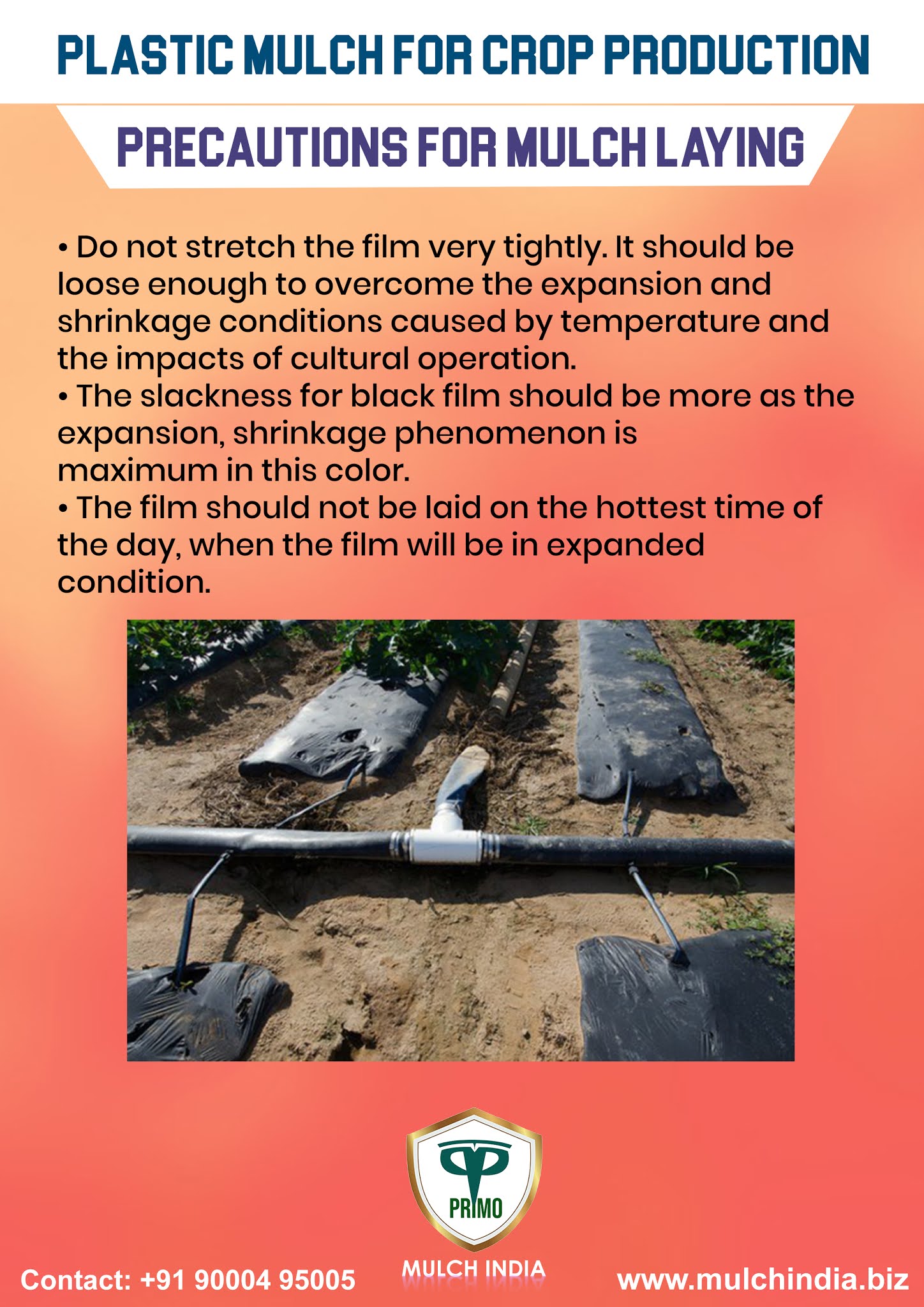 MulchIndia Precautions for Mulch Laying Mulch India Call+𝟵𝟭